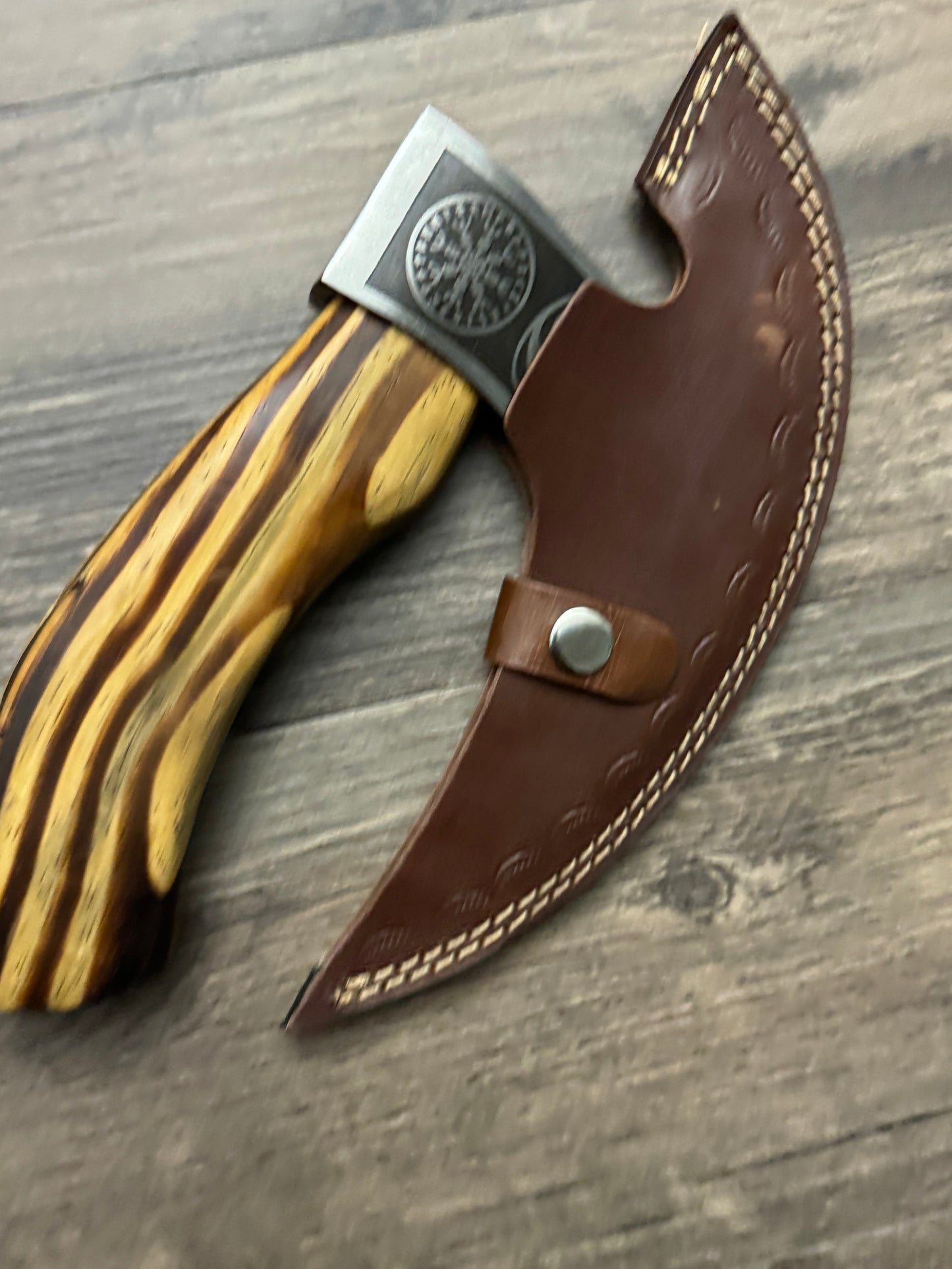 HAND FORGED AXE Camping Tomahawk Bearded Axe Viking Axe with Sheath